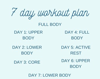 7 day workout routine at home sale