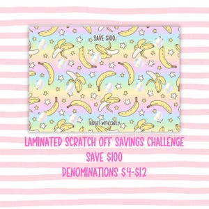 Banana Savings Challenge for Cash Stuffing | Savings Challenge for Savings Binder | Money Challenge | Paycheck Budget