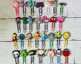 Fun Character Paperclips: Planner Clips, Binder Clips - Choose Two