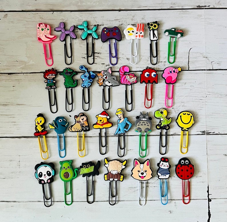 Fun Character Paperclips: Planner Clips, Binder Clips - Choose Two - Etsy