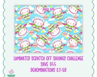 Laminated Scratch Off Savings Challenge: Cash Stuffing Binder
