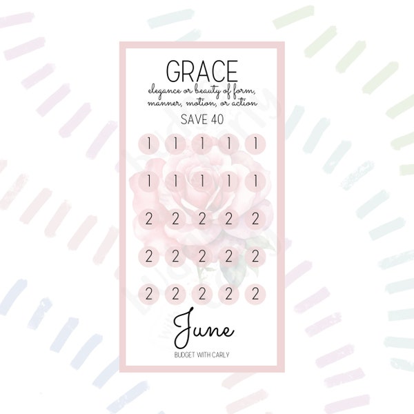 June Savings Challenge Printable for Cash Stuffing | Monthly A6 Savings Challenge | Savings Tracker | Paycheck Budget | Digital Download