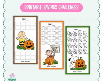 Halloween Mini Savings Challenge Printable: A6 Cash Stuffing Tracker (Digital Download)