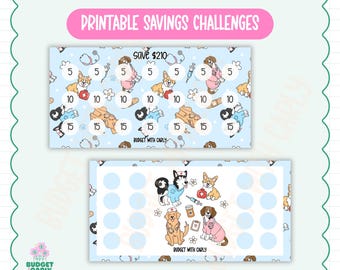 Pet Savings Challenge Printable: A6 Cash Stuffing Tracker (Digital Download)