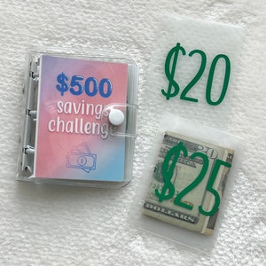 Mini Binder Savings Challenge, Savings Binder, Envelope Challenge, Money Challenge, Cash Stuffing, Cash Envelopes