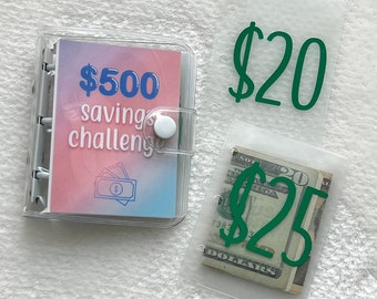 Mini Binder Savings Challenge, Savings Binder, Envelope Challenge, Money Challenge, Cash Stuffing, Cash Envelopes