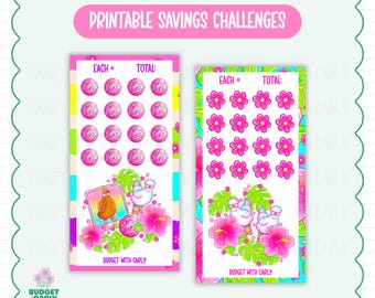 A6 Mini Savings Challenges Printable: Cash Stuffing Budget Tracker (Digital Download)