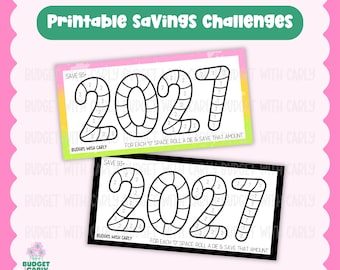2027 Savings Challenge Printable: A6 Cash Stuffing Tracker (Digital Download)