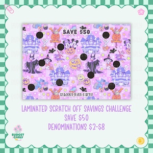 Halloween Spar-Challenge für Cash Füllung | Scratch Off Spar-Challenge für Sparbuch | Geld-Challenge | Gehaltsabrechnung