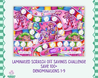 Savings Challenge Game for Cash Stuffing | Scratch Off Challenge for Savings Binder | Money Challenge | Paycheck Budget