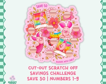 Savings Challenge Scratch Off | Save 50 Dollars Binder Insert | Money Budget Tool