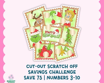 Christmas Savings Challenge | Scratch Off 75 Dollars Savings Binder Insert