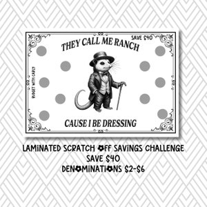 Savings Challenge: Scratch Off Tracker for Cash Stuffing, Budget Binder