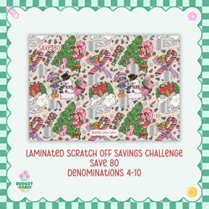 Spaaruitdaging kerstkrabben: geld vullen, budgetmap