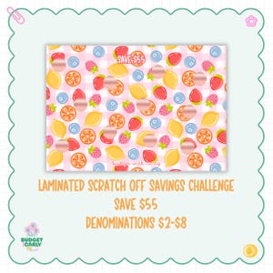 Fruit Challenge for Cash Stuffing | Savings Challenge for Savings Binder | Money Challenge | Paycheck Budget
