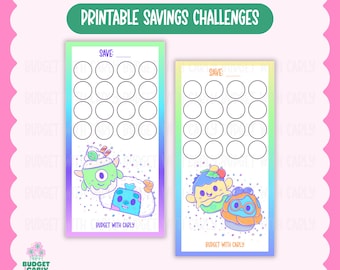A6 Mini Savings Challenges Printable: Cash Stuffing Budget Tracker (Digital Download)