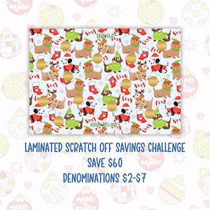 Christmas Dog Savings Challenge for Cash Stuffing | Christmas Savings Challenge for Savings Binder | Money Challenge | Paycheck Budget