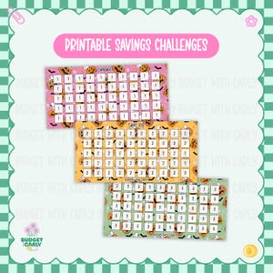 Halloween Mini Savings Challenge Printable: A6 Cash Stuffing Tracker (Digital Download)