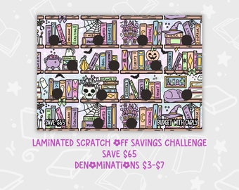 Halloween Savings Challenge: Scratch-Off Card for Cash Stuffing