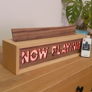 Now Playing Vinyl Record Stand, [Walnut] Vinyl Record Holder, Now Play Stand, Record Display, Vinyl Record Rack Holder, Gift for Him