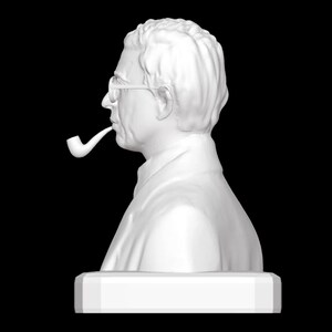 Jean-Paul Sartre Bust, Jean-Paul Sartre Statue, Existentialism, Marxism, 3D Printed Sculpture, Size & Colour Options image 3