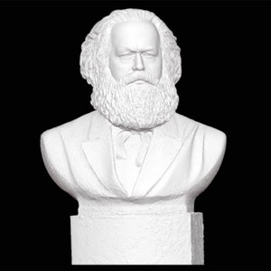 Karl Marx Bust, Karl Marx Statue, 3D Printed Statue, Size & Colour Option