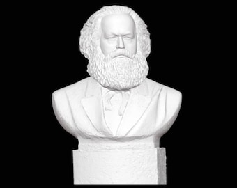 Karl Marx Bust, Karl Marx Statue, 3D Printed Statue, Size & Colour Option