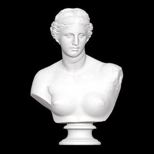 Busto de Vênus de Milo, Busto de Vênus, Deusa Romana, Escultura Impressa em 3D, Opções de Tamanho e Cores