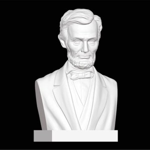 Abraham Lincoln Bust, Abraham Lincoln Statue, Lincoln Sculpture, American Politician, 3D Printed Sculpture, Size & Colour Options