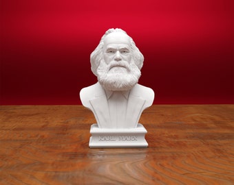 Busto de Karl Marx, estatua de bioplástico impresa en 3D