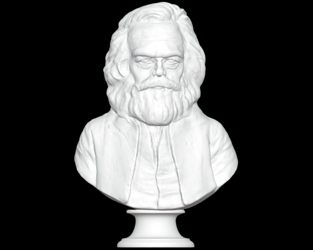 Karl Marx Bust, Karl Marx Statue, German Philosopher, 3D Printed Statue