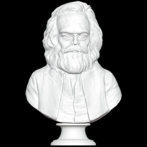 Karl Marx Bust, Karl Marx Statue, German Philosopher, 3D Printed Statue, Size & Colour Option