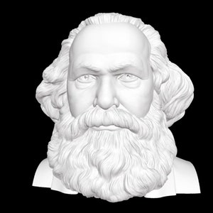 Karl Marx Bust, Karl Marx Statue, Karl Marx Sculpture, 3D Printed Statue, Size & Colour Option