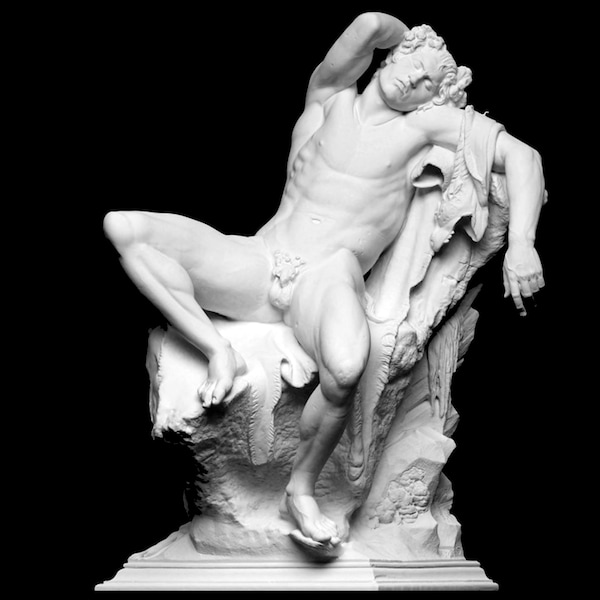 Barberini Faun Statue, Betrunkene Satyr Statue, hellenistischer Bildhauer, 3D-gedruckte Skulptur, Größen- und Farboptionen