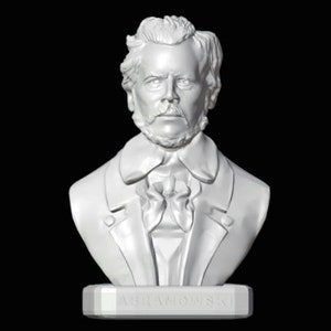 Edward Abramowski Bust, Edward Abramowski Sculpture, Abramowski Statue, Anarchism, 3D Printed Sculpture, Size & Colour Options