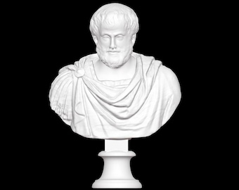 Busto de Aristóteles, estatua de Aristóteles, famoso filósofo griego antiguo, escultura impresa en 3D, opción de tamaño y color