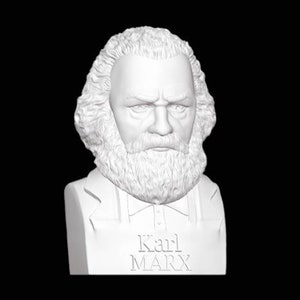 Karl Marx Bust, Karl Marx Statue, German Philosopher, 3D Printed Sculpture, Size & Colour Option