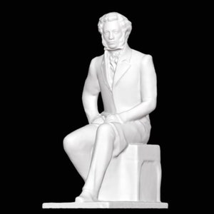 Alexander Pushkin Statue, Alexander Sergeyevich Pushkin Sculpture, Russian Poet and Novelist, 3D Printed Statue, Size & Colour Options