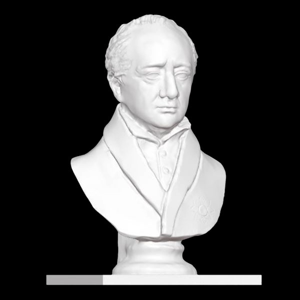 Johann Wolfgang von Goethe Büste, Goethe Statue, deutscher Schriftsteller, 3D gedruckte Statue, Größen- und Farboptionen