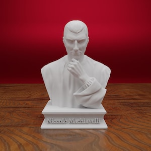 Niccolò Machiavelli Bust, Niccolò Machiavelli Sculpture, Italian Philosopher, Renaissance, 3D Printed Sculpture, Size & Colour Options