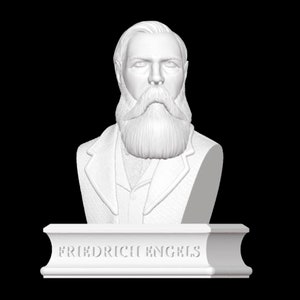 Engels Bust, Friedrich Engels Bust, Friedrich Engels Statue, Socialist Art, Karl Marx, 3D Printed Sculpture, Size & Colour Option