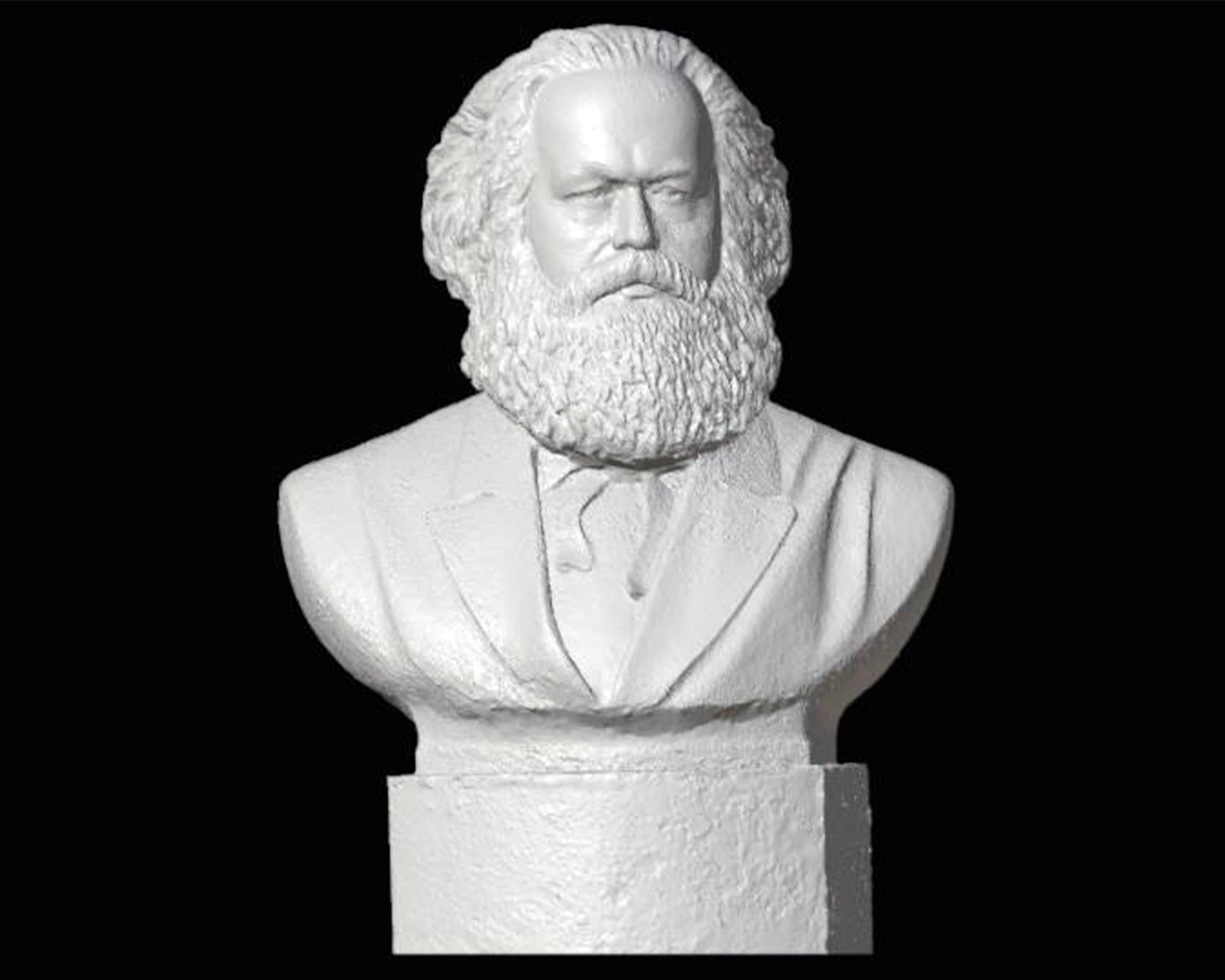 カール・マルクスの胸像、カール・マルクスの像、3Dプリント像、サイズ