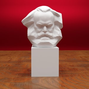 Karl Marx Monument in Chemnitz (Nischel), Marx Statue,  Plastic, 3D Printed Statue, Size & Colour Option