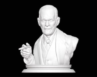 Sigmund Freud Bust: 3D Printed Bioplastic Sculpture