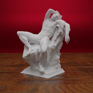 Barberini Faun Statue, Drunken Satyr Statue, 3D Printed Statue, Size & Colour Options