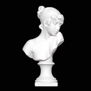 Sappho Bust, Sappho Sculpture, Ancient Greeek Statue, Poet Statue, 3D Printed Sculpture, Size & Colour Options
