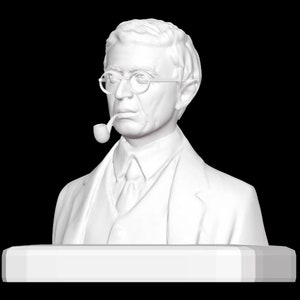 Jean-Paul Sartre Bust, Jean-Paul Sartre Statue, Existentialism, Marxism, 3D Printed Sculpture, Size & Colour Options image 2