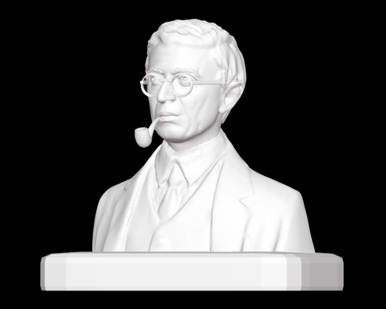 Jean-Paul Sartre Bust, Jean-Paul Sartre Statue, Existentialism, Marxism, 3D Printed Sculpture, Size & Colour Options image 2