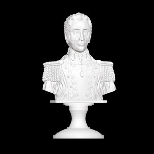 Simón Bolívar Bust, Bolívar Statue, Bolívar Sculpture, Liberator of America, Venezuelan politician, 3D Printed Scultpure,Size & Color Option