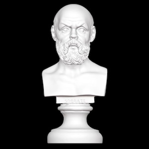 Socrates Bust, Socrates Statue, Ancient Greek or Rome Sculpture, Ancient Greek Philosopher, 3D Printed Sculpture, Size & Colour Option